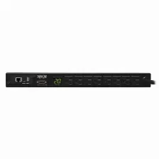 Sistema De Alimentacion Tripp Lite Horizontal, 8 Salidas Ac, 50 - 60 Hz, Máxima Corriente 20 A, Voltaje 100-127 V, Cable De 3.6 M, Capacidad Del Rack 1u, Color Negro