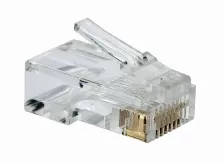 Bote De Plug Rj45 Vorago Plug-100, Cat5, 100 Piezas, Trasparentes