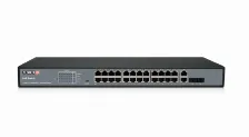 Switch Provision-isr Poes-24370c+2combo Rj-45 24, Gigabit Ethernet (10/100/1000), 24 Poe, Negro