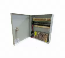 Saxxon Psu1210d18 - Fuente De Poder De 12 Vcd/ 10 Amperes/ Para 18 Camaras/ 0.55 Amperes Por Canal/ Proteccia?n Contra Sobrecargas/ Certificacia?n Ul