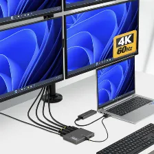 Docking Station Startech.com Quad-usb-dp-adapt 4k Ultra Hd, Usb 3.2 Gen 1 (3.1 Gen 1) Type-c, Hdmi 0, Usb A 0