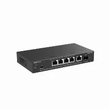 Switch Ruijie Networks Rg-es206mg-p Gestionado, L2, Rj-45 5, 2.5g Ethernet (100/1000/2500), Montaje En Escritorio/pared, Negro