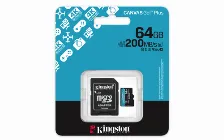 Memoria Micro-sd Kingston Technology Canvas Go Plus 64gb, 200 Mb/s, Clase 10