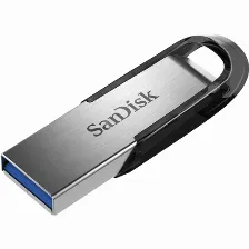Memoria Usb 3.0 Sandisk Ultra Flair, 16gb, 130 Mb/s, Plata/negro