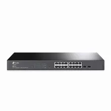 Switch Tp-link Jetstream Tl-sg2218 Gestionado, L2/l2+, Rj-45 16, Gigabit Ethernet (10/100/1000), 1u, Negro