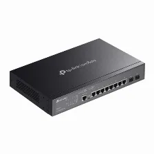 Switch Tp-link Omada Sg3210 Gestionado, L2/l3, Rj-45 8, Gigabit Ethernet (10/100/1000), 1u, Negro