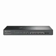 Switch Tp-link Tl-sg3210xhp 8 Puertos Rj45 Gigabit 100/1000/2500 Mbps Poe+ Administrable Con 2 Ranuras 10g Sfp+ 1 Rj45 Consola Y 1 Micro-usb Consola L2 Jetstream Para Rack 19 Pulgadas