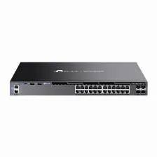 Switch Omada L3 Sdn | Tp-link | Sg6428x | 24 Puertos Gigabit | 4 Puertos Sfp+ | Funciones Rip | Vvrp | Servidor Dhcp | Administracia“n Centralizada Omada | Fuente Redundante