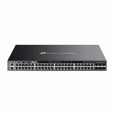 Switch Tp-link Omada Sg6654xhp 48 Puertos Gigabit Rj45 Poe 6 Puertos Sfp A 10g L3 Rip, Ospf, Ecmp, Vrrp, Pim-dm, Pim-sm, And Dhcp Server/relay