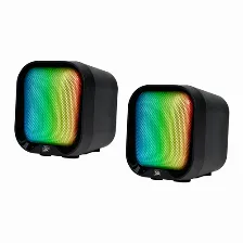 Bocina Vorago Spk-109, Alambrica, 3.5mm, Luz Led, Usb, Negro