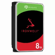 Disco Duro Seagate Ironwolf 8tb, Sata Iii, 6 Gbit/s, Cache 256mb, 7200rpm, 3.5 Pulgadas, Nas