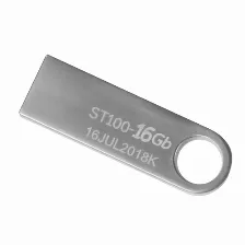 Memoria Usb Stylos Tech, 16gb, Usb 2.0, Metalica, Plata