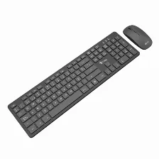 Kit Teclado Y Mouse Inalambrico Stylos, 105 Teclas, Usb, Optico, Espanol, Negro