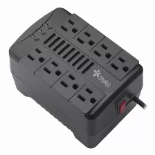 Regulador Stylos Sttr480b 1 Kva / 480 W, 8 Salidas Ac, Negro