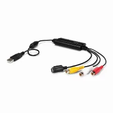 Capturadora De Vídeo Startech.com Svid2usb232 Interfaz Composite + S-video + Rca, Señal Analógica Ntsc, Pal, Secam, Color Negro