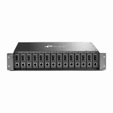 Chasis Para Montaje En Rack De 14 Baha­as / Soporta Convertidores De Fibra A“ptica Tp-link / Compatibles (mc111cs, Mc112cs, Mc220l, Mc110cs, Mc100cm, Mc210cs, Mc200cm) / Plug And Play