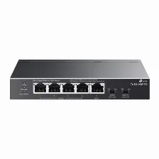 Switch Poe+ | Tp-link | Tl-sg1005p-pd | De Escritorio | Gigabit De 5 Puertos | 1 Puerto De Entrada Poe++ | 4 Puertos De Salida Poe+