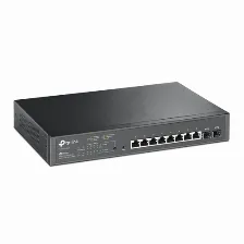 Switch Tp-link Jetstream Tl-sg2210mp Gestionado, L2/l2+, Rj-45 8, Gigabit Ethernet (10/100/1000), (poe +) 8, 1u, Negro