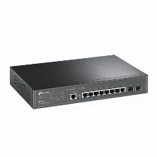 Switch Tp-link Jetstream Tl-sg3210 Gestionado, L2/l3, Rj-45 8, Gigabit Ethernet (10/100/1000), 1u, Negro