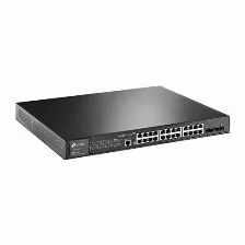 Switch Tp-link Jetstream Tl-sg3428mp Gestionado, L2+, Rj-45 24, Gigabit Ethernet (10/100/1000), (poe +) 24, 1u, Negro