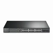 Switch Tp-link Jetstream Tl-sg3428mp Gestionado, L2+, Rj-45 24, Gigabit Ethernet (10/100/1000), (poe +) 24, 1u, Negro