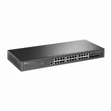 Switch Tp-link Jetstream Tl-sg3428x Gestionado, L2+/l3, Rj-45 24, Gigabit Ethernet (10/100/1000), 1u, Negro