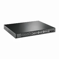 Switch Tp-link Jetstream Tl-sg3428xmp Gestionado, L2+, Rj-45 24, Gigabit Ethernet (10/100/1000), (poe +) 24, 1u, Negro