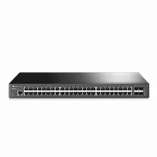 Switch Tp-link Tl-sg3452 Gestionable L2/l3 48 Puertos, Gigabit Ethernet (10/100/1000) 104 Gbit/s 1u, Negro