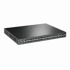 Switch Tp-link Jetstream Tl-sg3452p Gestionado, L2/l3, Rj-45 48, Gigabit Ethernet (10/100/1000), (poe +) 48, 1u, Negro