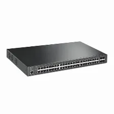 Switch Tp-link Jetstream Tl-sg3452xp Gestionado, L2+, Rj-45 48, Gigabit Ethernet (10/100/1000), (poe +) 48, 1u, Negro