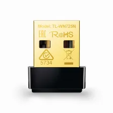 Adaptador Inalambrico Tp-link Tl-wn725n 150mbps, Usb, Negro
