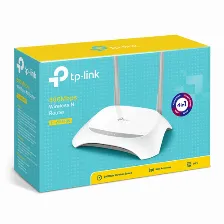 Router Inalambrico Tp-link Tl-wr840n 2 Antenas 5dbi, 2.4 Ghz, 4 Puertos, 300 Mbit/s, Blanco