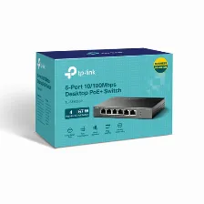 Switch Tp-link Tl-sf1006p No Administrado, Rj-45 6, Fast Ethernet (10/100), (poe +) 4, Negro
