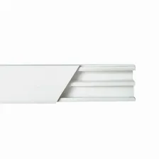 Canaleta Blanca De Pvc Auto Extinguible, Con Divisia?n, 20 X 10 Mm, Tramo De 2.5m (5101-01250)