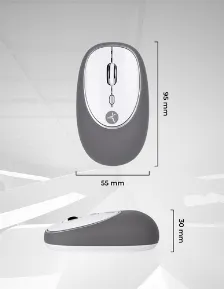 Mouse Techzone Jelly-mate Grey óptico, 3 Botones, 1200 Dpi, Rf Inalámbrico, 10 M, Gris