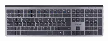 Teclado Techzone Tzactcb01 Inalámbrico, Rf Inalámbrico + Bluetooth, Negro, Plata