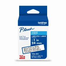 Cinta Brother Tze-251g Negro Sobre Blanco, 2.4 Cm, 8 M
