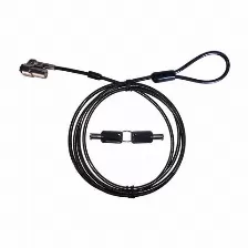 Cable Antirrobo Techzone Tznk701 Llave, 1.8 M, Níquel, Acero, Zinc, Negro