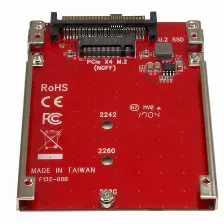 Tarjeta Startech.com U.2, M.2, Rojo
