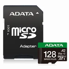 Memoria Micro Sd Adata Speed Plus, 128gb, Velocidad 180 Mb/s, Class 10