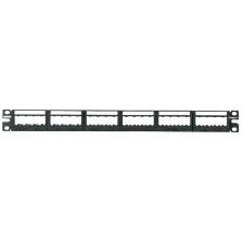 Panel De Parcheo Panduit Uicmpp24bly 24 Puertos, Color Negro