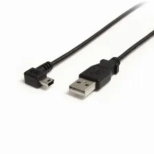 Cable De 1.8 Metros Mini Usb A Usb-a Acodado A La Derecha - Cable Adaptador De Mini Usb-b A Usb-a - Negro - Startech.com Mod. Usb2habm6ra