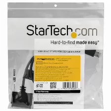 Cable Usb 3.0 Startech (usb3saa3mbk), Macho A Macho De 3mts, Usb 3.1 Gen1 (5gbps)