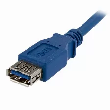 Cable Extensión Usb Startech.com (usb3sext1m) 1 Metro, Usb 3.0, Usb Macho A Hembra Usb, Color Azul