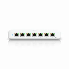 Switch Ubiquiti Ultra Gestionado, L2, Rj-45 8, Gigabit Ethernet (10/100/1000), 7 Poe, Blanco