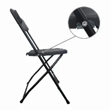 Pack 5 Sillas Plegables Modamob Raven, Reforzadas, 47cmx45cmx82cm, Tubo 19mm, Negras, Hasta 120kg