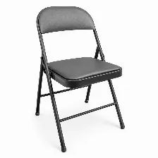 Silla Modamob Metalica Plegable Acojinada Modelo Vc188, 45x45x88 Cm, Tubo 22x0.8 Mm, Soporta Hasta 120kg, Color Negro