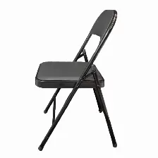 Silla Modamob Metalica Plegable Acojinada Modelo Vc188, 45x45x88 Cm, Tubo 22x0.8 Mm, Soporta Hasta 120kg, Color Negro