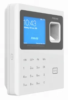 Control De Acceso Anviz W1 Pro Lector De Huella Si, Lector De Código De Acceso Si, Lector De Tarjeta Si, 3000 Tarjetas, Pantalla 7.11 Cm (2.8