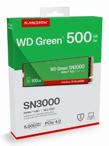 Ssd Western Digital Green Wd Green Sn3000 Nvme 500gb, M.2, Pci Express 4.0